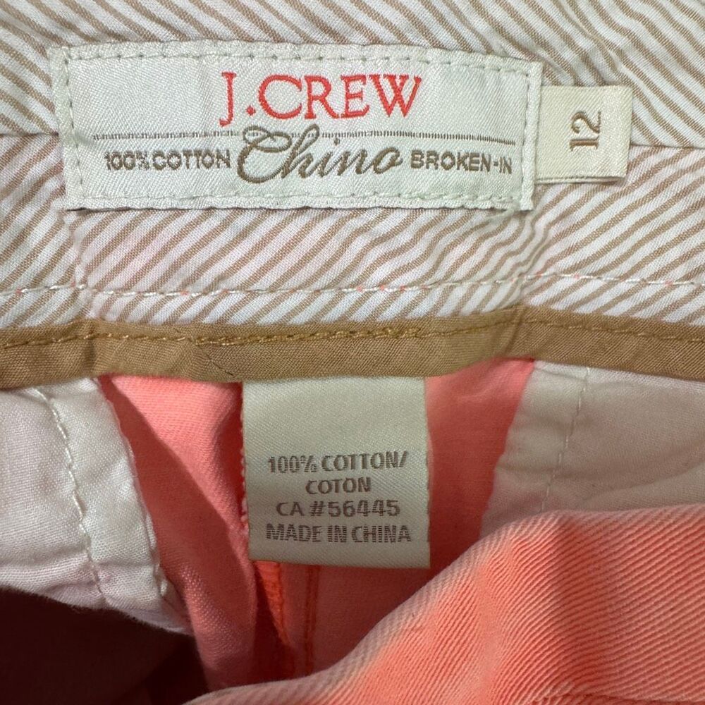 J.Crew broken in Chino bright orange women’s size 12 - Picture 5 of 5